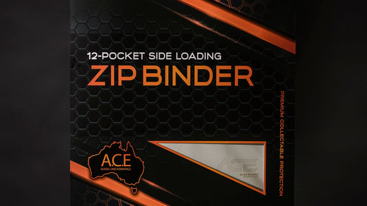 12 Pocket Zip Trading Card Binder - White