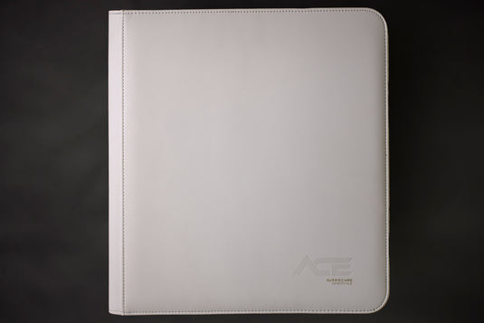 12 Pocket Zip Trading Card Binder - White