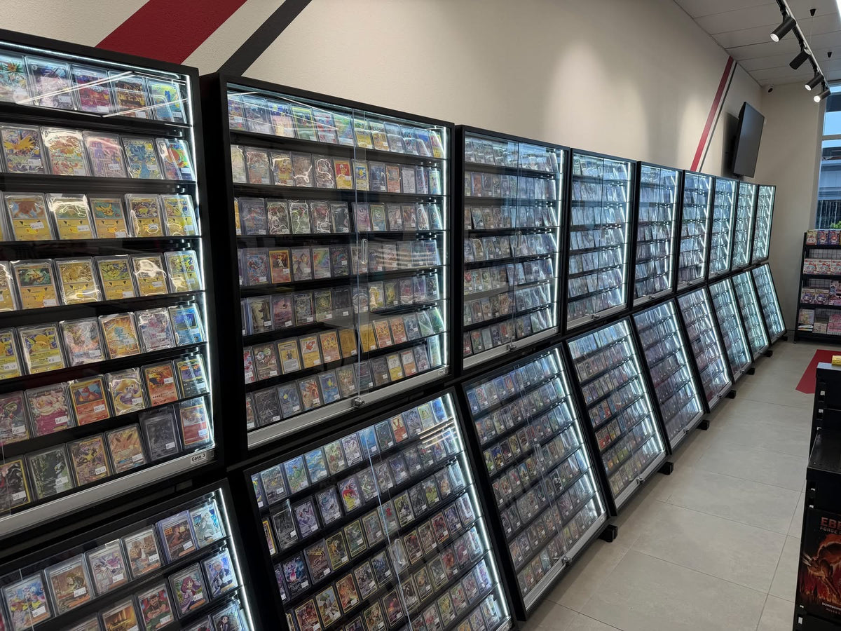 Upright Trading Card Display Cabinet