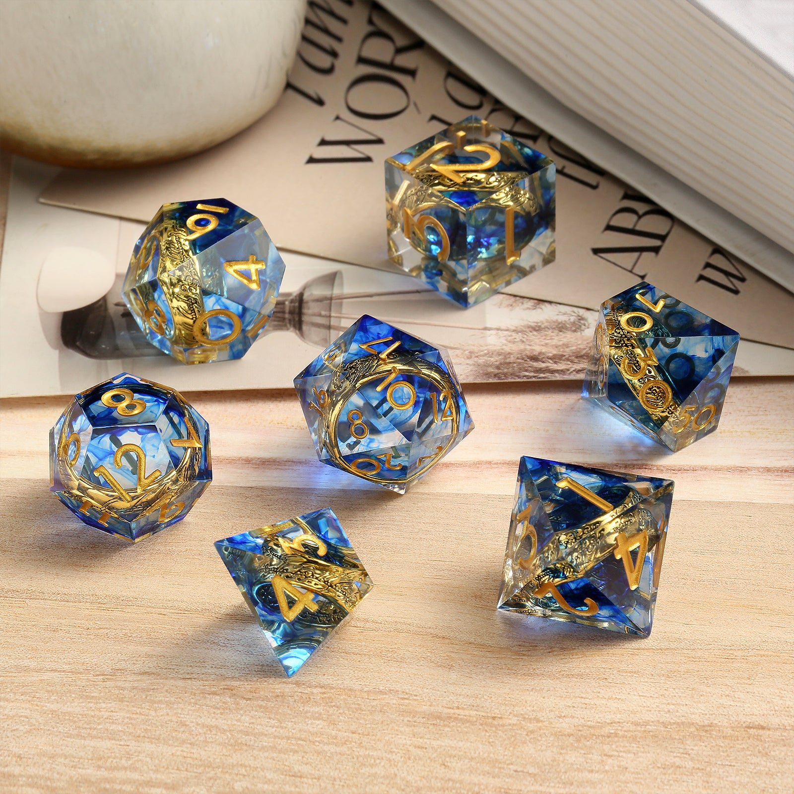 7 RPG Sharp Point Resin Dice - Lord of the Rings Series