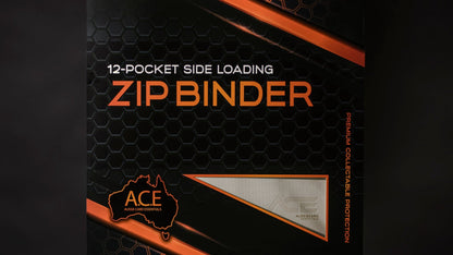 12 Pocket Zip Trading Card Binder - White