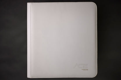12 Pocket Zip Trading Card Binder - White