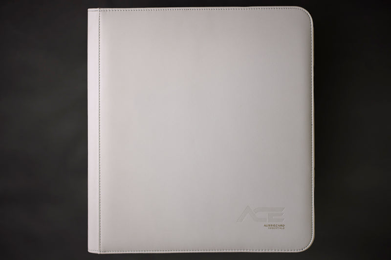 Load image into Gallery viewer, 12 Pocket Zip Trading Card Binder - White

