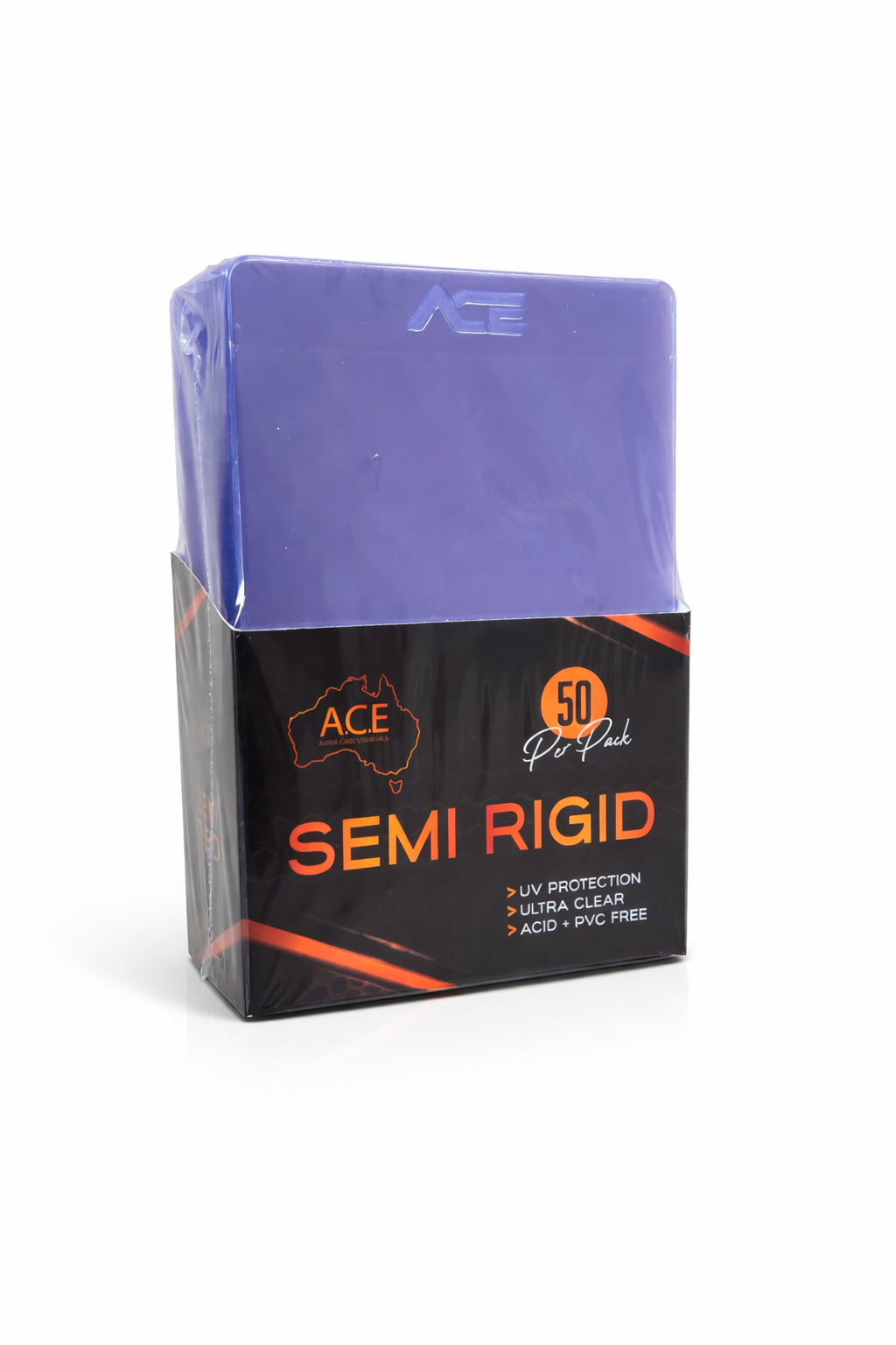 ACE Semi-Rigid Card Holders – 50 Pack