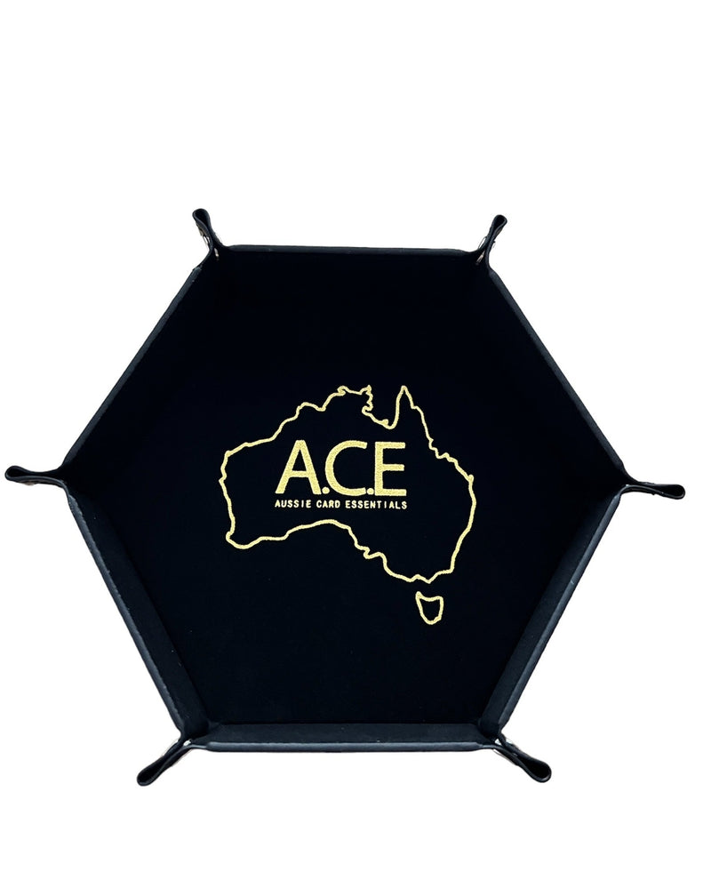 Load image into Gallery viewer, Black 6 Inch Hex Dice Tray
