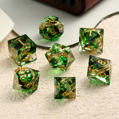 7 RPG Sharp Point Resin Dice - Lord of the Rings Series