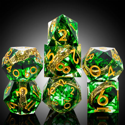 7 RPG Sharp Point Resin Dice - Lord of the Rings Series