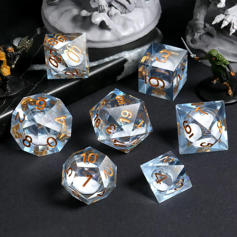 Load image into Gallery viewer, 7 RPG Active Resin Dice
