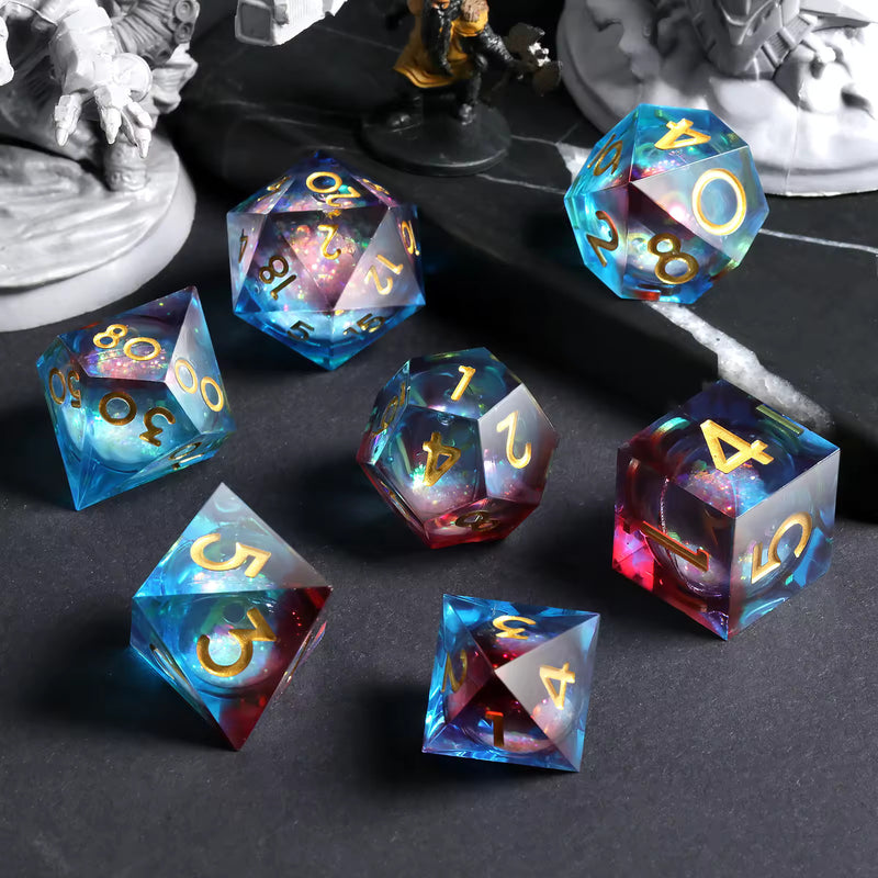 Load image into Gallery viewer, 7 RPG Active Resin Dice
