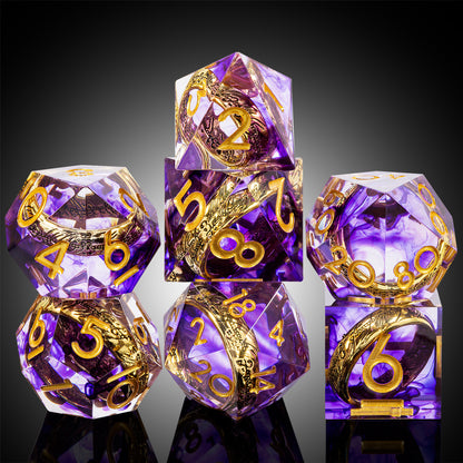 7 RPG Sharp Point Resin Dice - Lord of the Rings Series