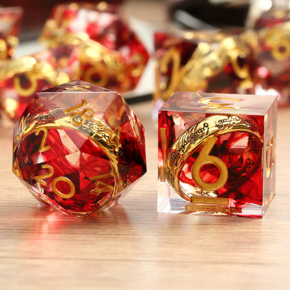 7 RPG Sharp Point Resin Dice - Lord of the Rings Series