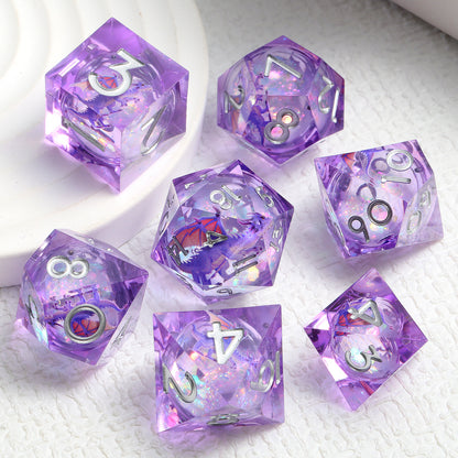 7 RPG Active Resin Dice - Dragon Series