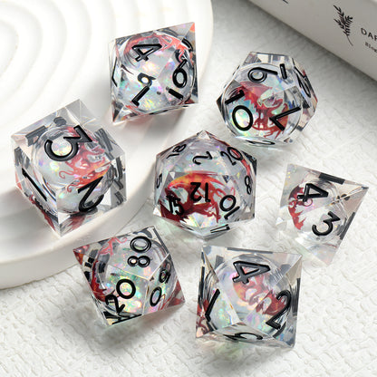 7 RPG Active Resin Dice - Dragon Series