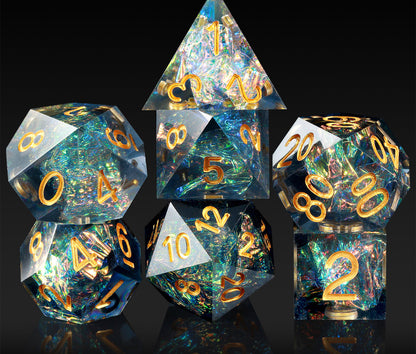 7 RPG Sharp Point Resin Dice