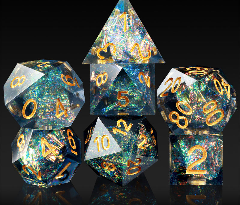 Load image into Gallery viewer, 7 RPG Sharp Point Resin Dice
