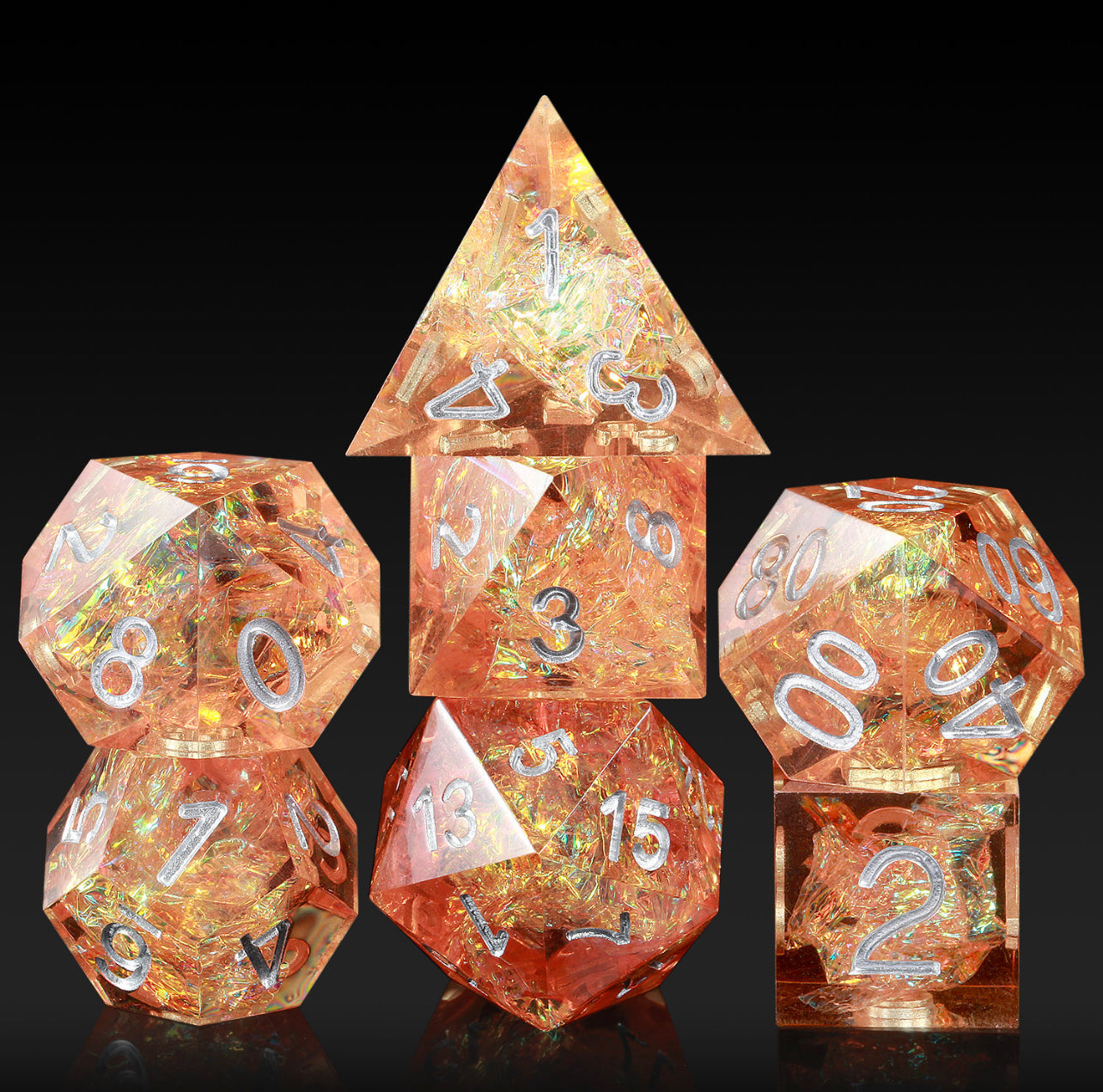 7 RPG Sharp Point Resin Dice