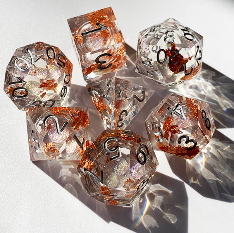 Load image into Gallery viewer, 7 RPG Active Resin Dice
