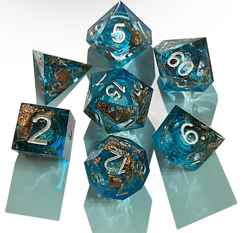 Load image into Gallery viewer, 7 RPG Active Resin Dice
