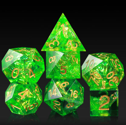 7 RPG Sharp Point Resin Dice