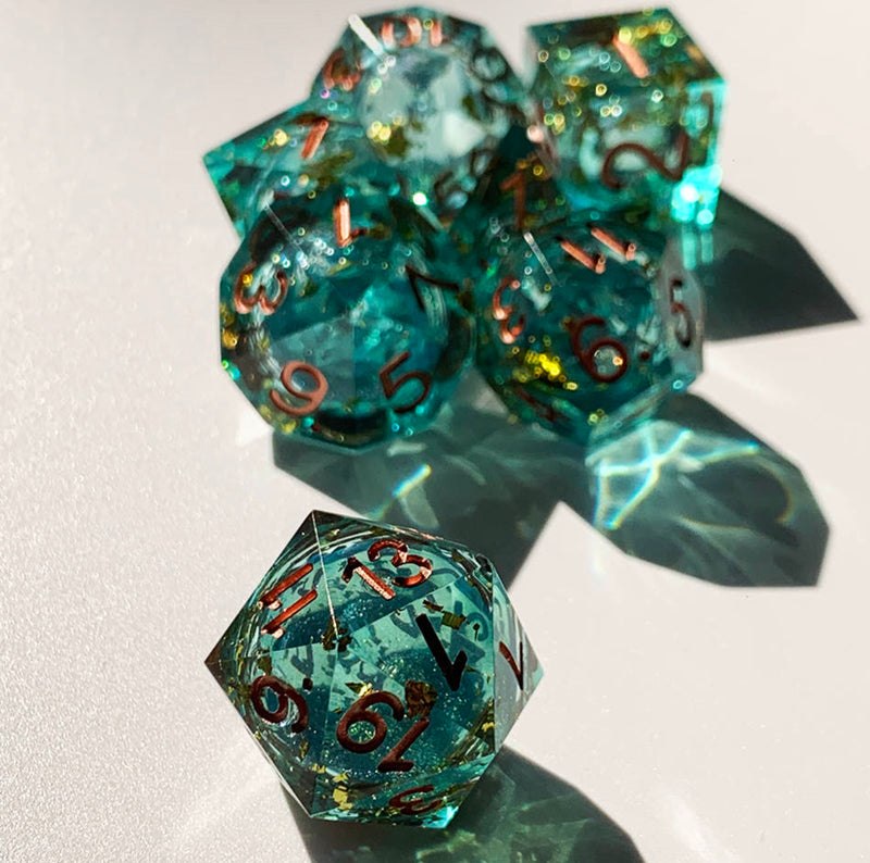 Load image into Gallery viewer, 7 RPG Active Resin Dice
