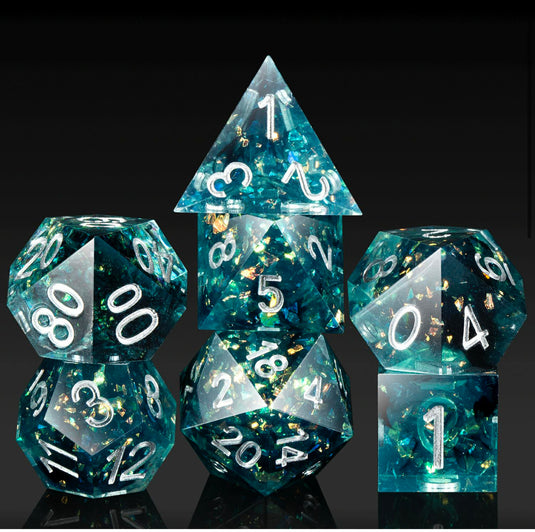 7 RPG Sharp Point Resin Dice