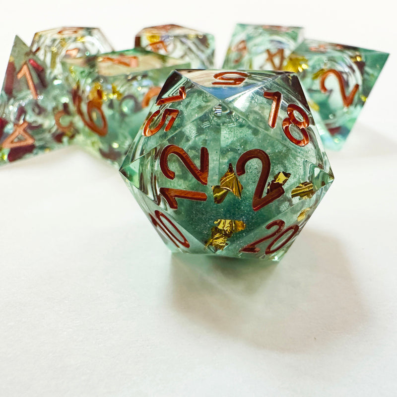 Load image into Gallery viewer, 7 RPG Active Resin Dice
