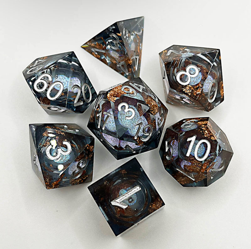 Load image into Gallery viewer, 7 RPG Active Resin Dice
