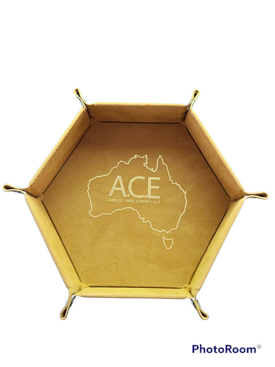 Yellow 6 Inch Hex Dice Tray